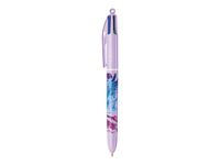 BIC 4 Couleurs Decors - Stylo bille 4 couleurs - noir, bleu, rouge, vert - 1 mm - moyen - rétractable