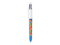 BIC 4 Couleurs Decors - Stylo bille 4 couleurs - noir, bleu, rouge, vert - 1 mm - moyen - rétractable
