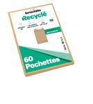 Bureau Vallée Recyclé - 60 Enveloppes - C4 229 x 324 - 90 g/m² - brun - bande adhésive
