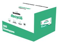 Bureau Vallée Recyclé - 500 Enveloppes - C5 162x229 - 80 g/m² - blanc - fenêtre 45x100 - bande adhésive