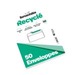 Bureau Vallée Recyclé - 50 Enveloppes - C5 162x229 - 80 g/m² - blanc - bande adhésive