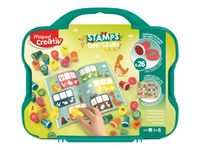 Maped Creativ - Ensemble de timbre d'artisanat - 26 pièces - dinosaures - rouge, orange, jaune, bleu, vert