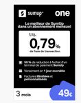 Carte dématérialisée Sumup - Abonnement 3 mois - 0,79% de frais de transaction