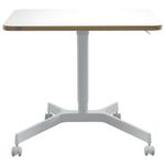 Bureau ERGO - Bureau assis-debout compact - réglable manuel 75-114cm - Blanc