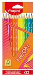 Maped - Neon - 12 crayons de couleur FSC