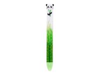 LEGAMI Click&Clack Panda - Stylo à bille à 2 couleurs - noir et vert - rétractable