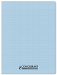 Conquérant Classique - Cahier polypro - 24 x 32 cm - 48 pages - grands carreaux (Seyes) - bleu ciel