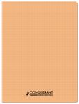 Conquérant Classique - Cahier polypro - 24 x 32 cm - 48 pages - grands carreaux (Seyes) - abricot