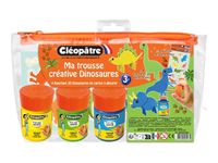 Cléopâtre My Creative - Kit de décorations avec 4 figurines 3D en carton épais à décorer - dinosaures