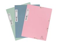 Exacompta - Chemises à Élastiques 3 Rabats - Carton Recyclé 400g/m² - Autentik - Couleurs Assorties