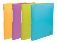 Exacompta - Classeur 4 Anneaux 15mm - Polypropylène Recyclé Pop'N Co - Couleurs Assorties