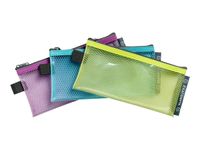 Exacompta Pop'N Co - Pochette à fermeture éclair - pour 180 x 80 mm - citron vert, cyan, lilas
