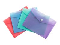 Exacompta Chromaline Pastel - Pochette - pour B7 (88 x 125 mm) - Corail, mauve, bleu pastel, vert pastel