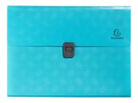 Exacompta Pop'N Co - Trieur à soufflet - 13 compartiments - pour A4 (210 x 297 mm) - cyan