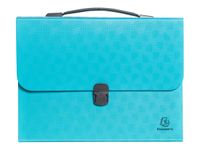 Exacompta Pop'N Co - Trieur à soufflet - 24 compartiments - pour A4 (210 x 297 mm) - cyan