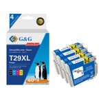 Cartouche compatible Epson 29XL fraise - Pack de 4 - noir, cyan, magenta, jaune - G&G