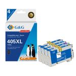 Cartouche compatible Epson 405XL Valise - Pack de 4 - noir, cyan, magenta, jaune - G&G