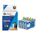 Cartouche compatible Epson 503XL Piments - Pack de 4 - noir, cyan, magenta, jaune - G&G