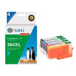 Cartouche compatible HP 364XL - Pack de 4 - noir, cyan, magenta, jaune - G&G
