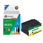 Cartouche compatible HP 953XL - Pack de 2 - noir, cyan, magenta, jaune - G&G