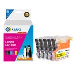 Cartouche compatible Brother LC1100 - Pack de 4 - noir, cyan, magenta, jaune - G&G
