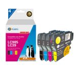 Cartouche compatible Brother LC985 - Pack de 4 - noir, cyan, magenta, jaune - G&G