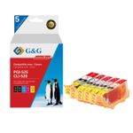 Cartucho compatible Canon PGI-525/CLI-526 - Pack de 4 - Negro, Cian, Magenta, Amarillo - G&G