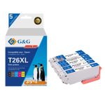 Cartouche compatible Epson 26XL Ours Polaire - Pack de 4 - noir, cyan, magenta, jaune - G&G