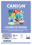 CANSON Cahier a dessin A4 Couverture Carte 32 pages 120g/m²