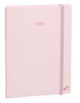 Agenda Année Civile - MINISTRE COLOR Multilingue - Couverture Pastel  avec élastique- Rose - 16x24 cm  Semainier - 13 mois de décembre à décembre - Quo Vadis