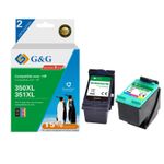 Cartouche remanufacturée HP 350XL/351XL - Pack de 2 - noir, cyan, magenta, jaune - G&G
