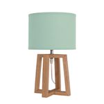 Lampe de Bureau BEKER - bois et tissu sauge