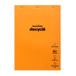 Bloc agrafé Orange recyclé A4 80 feuillets petits carreaux 5x5 80 g/m²