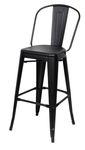 Lot de 2 tabourets hauts URBAN - noir 