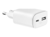 Force Power - Adaptateur secteur - GaN, garantie à vie - 45 Watt - PD (24 pin USB-C, USB) - blanc