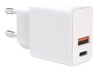 BigBen - Adaptateur électrique - CA/USB-C/USB - GaN - 38 Watt - blanc
