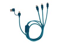 LEgami Three Hugs - Câble de recharge - 3-en-1 - USB-C - 1.2 m - cactus