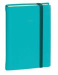 Agenda Année Civile - AFFAIRES PRESTIGE fas Multilingue - Couverture Silk avec élastique - - Bleu turquoise - 10x15 cm  Semainier - 13 mois de décembre à décembre - Quo Vadis