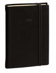 Agenda Année Civile - DAILY 17 PRESTIGE fas Multilingue - Couverture Silk avec élastique - Noir - 12x17 cm - Journalier - 12 mois de de janvier à décembre - Quo Vadis