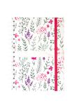 Agenda à élastique Oxford Flowers - 1 semaine sur 2 pages - 15 x 21 cm - Décor Herbier - Hamelin