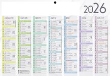 Calendrier bancaire souple année civile BOUCHUT "Marque Page" 20 x 29 cm Pefc 70 %