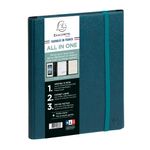 Agenda de bureau Sésame All in One Horizons 20S Visuel spiralé - 1 semaine sur 2 pages  + 1 carnet de notes ligné -15 x 21 cm - Bleu canard - Exacompta