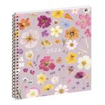 Agenda de bureau Chemin des Marettes Eurotime 22S spiralé - 1 semaine sur 2 pages - 18,5 X 22,5 cm - Rose - Exacompta