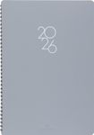 Agenda à spirale Portland - 1 semaine sur 2 pages - 22 x 30 cm - gris - Oberthur