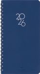 Agenda à spirale Portland - 1 semaine sur 2 pages - 9,5 x 17,5 cm - bleu - Oberthur