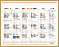 Oberthur Classique - Planificateur - fixation murale - 2015 - visualisation de 6 mois - 270 x 210 mm - daté