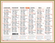 Oberthur Classique - Planificateur - fixation murale - visualisation de 6 mois - 265 x 210 mm - daté