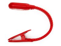 Kikkerland - Liseuse - LED COB light - système de fixation avec pince - 2 modes - rouge clair