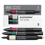 WINSOR & NEWTON - ProMarker tons rich - marqueur double pointe - ivoire houx bordeaux - encre à base de colorant d'alcool - large / petit