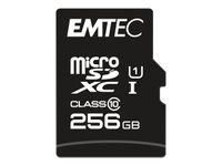 EMTEC Elite Gold - Carte mémoire flash (adaptateur SD inclus(e)) - 256 Go - UHS-I U1 / Class10 - microSDXC UHS-I
